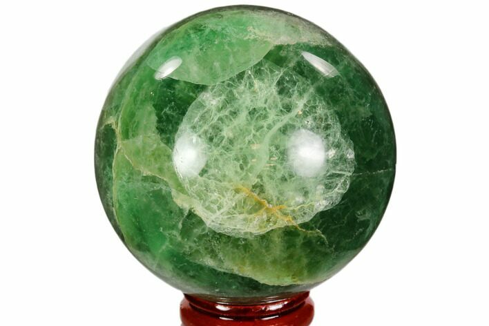 Polished Green Fluorite Sphere - Madagascar #106287